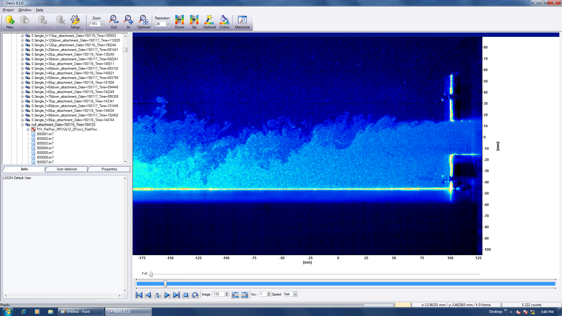 Offset attaching jet flow without activation